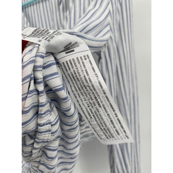 Hollister Blue White Stripe Long Sleeve Crop Wrap Top Medium NWT - Picture 5 of 9